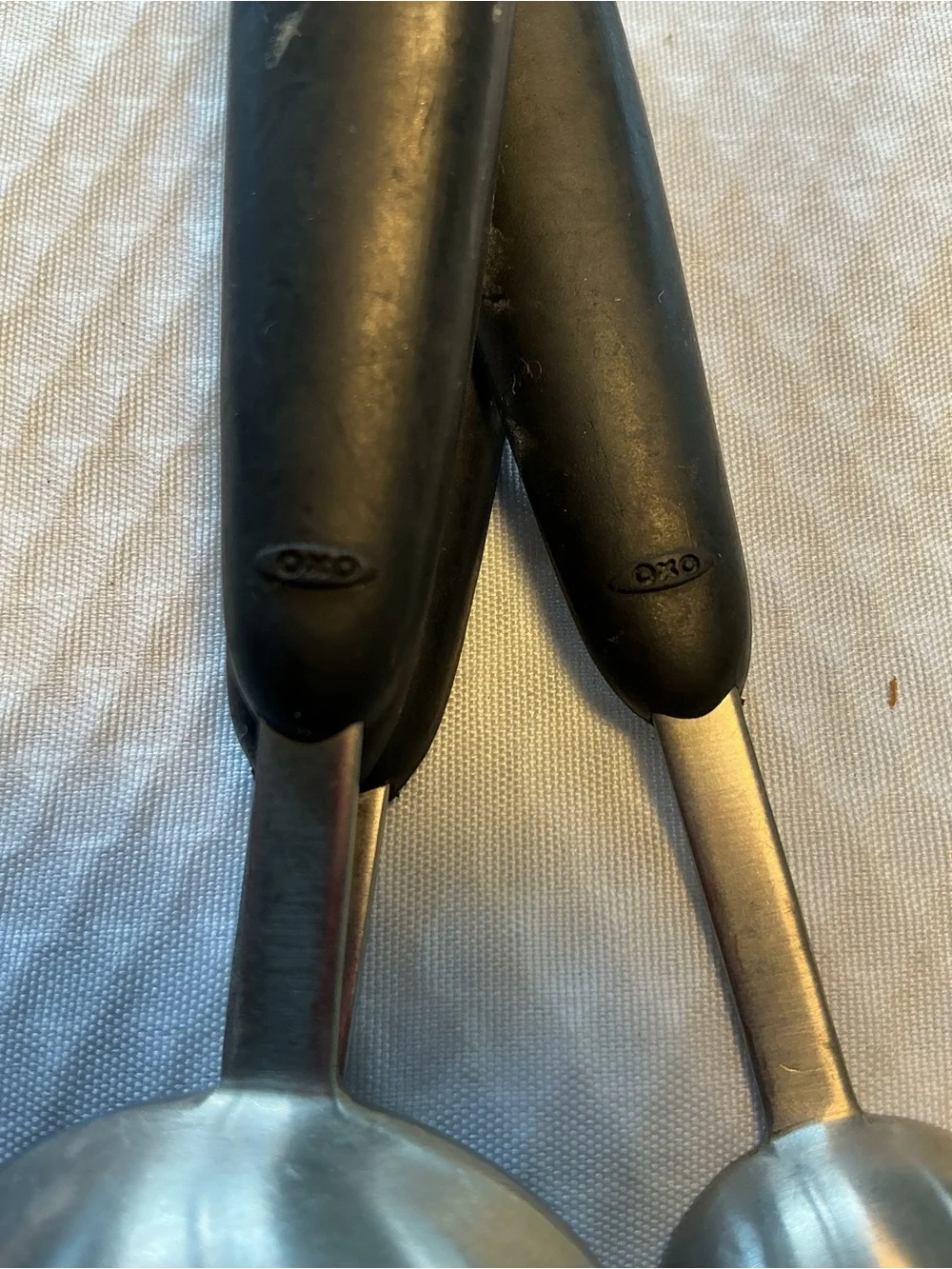 Oxo Black and Silver Stainless Steel Measuring Spoon Set